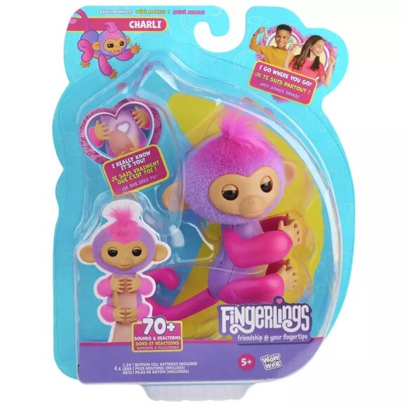 Fingerlings: Friendship @Your Fingertips - Baby Monkey Charli Figure by WowWee - Picture 1 of 2